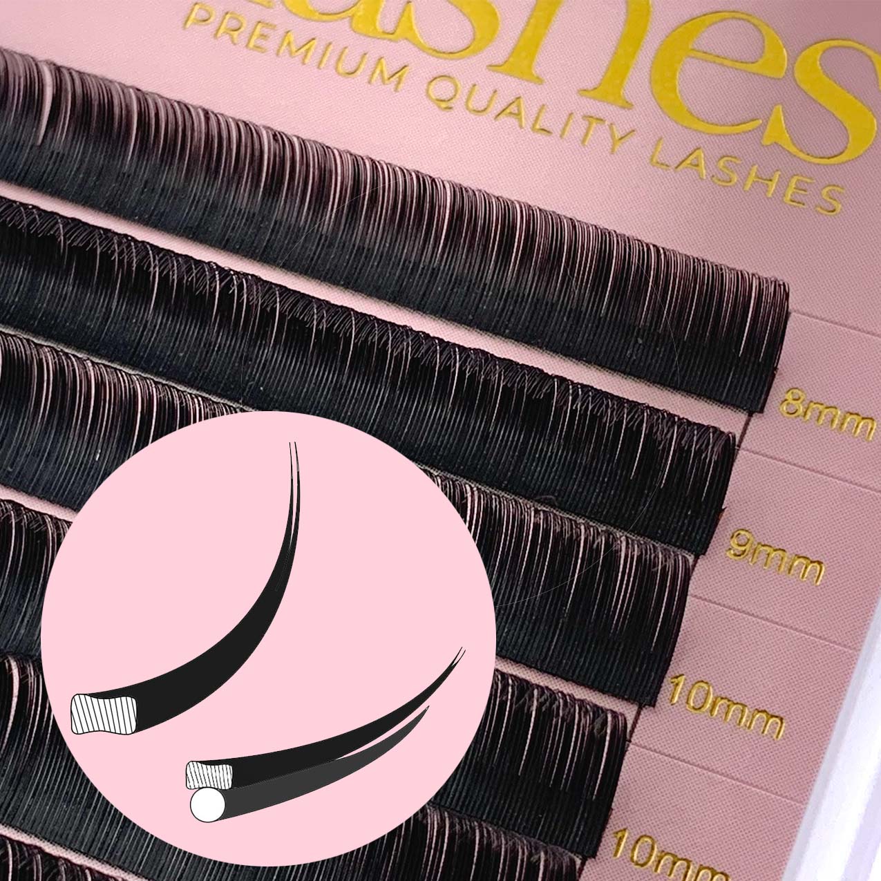Ellipse Lashes: Ellipse Flat Matte and Glossy Flat Eyelashes
