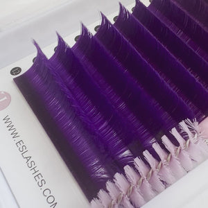 Purple Lash Extensions Easy Fanning Lashes
